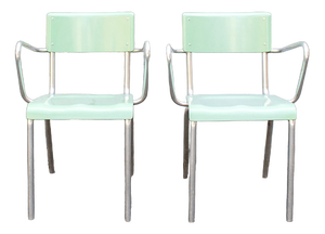 Set of Vintage Italian Armchairs in Formica, 1950s