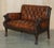 Lion Hand Carved Brown Leather Chesterfield Sofa Armchair Suite, 1880s, Set of 4 For Sale - Image 3 of 18