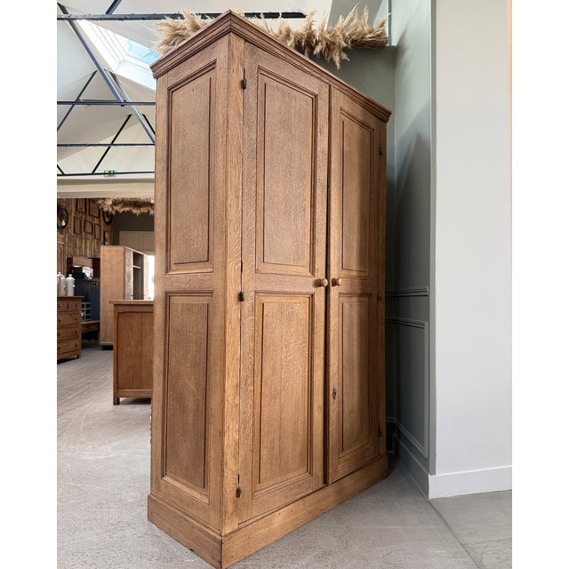 Wood Parisian Oak Wardrobe, 1950s For Sale - Image 7 of 14