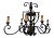 Vintage Iron Chandelier With 6 Lights and Acanthus Leaf Detail For Sale