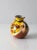 This is a vintage hand-painted terra cotta pot. The clay vase features a rounded base with bottle neck and double handles....