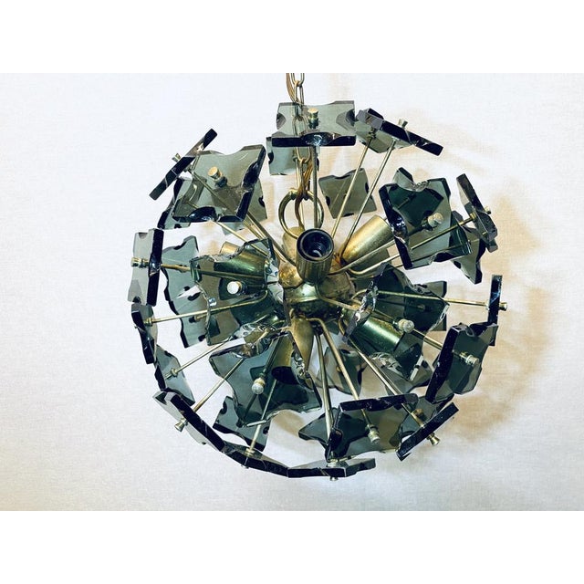 Sputnik Italian Rauch-Murano Glass and Metal from Fontana Arte, 1960s For Sale - Image 5 of 18