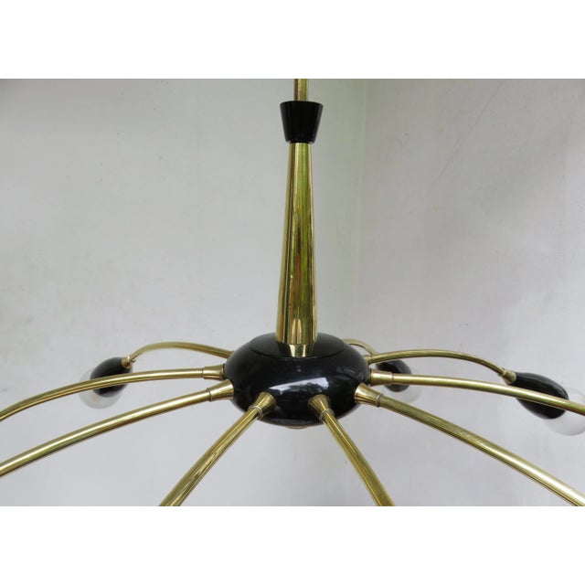 Sputnik Ceiling Lamp with 10 Lights, 1950s For Sale - Image 9 of 17