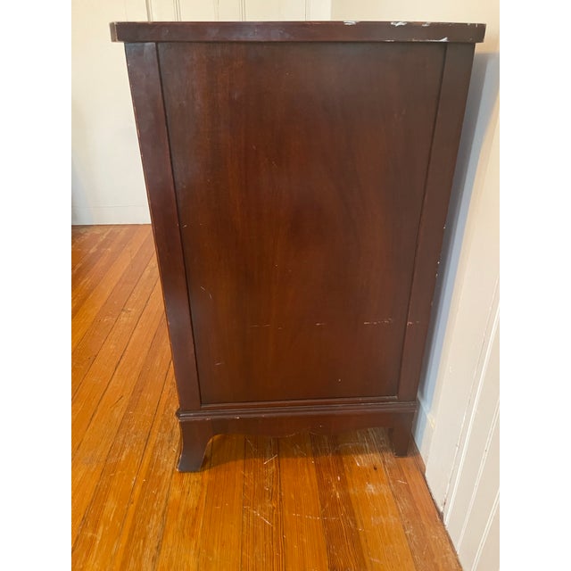 1940s 1940s White Furniture Company Solid Mahogany Federal Style Serpentine Dresser For Sale - Image 5 of 11