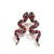 Bochic “Orient” Vintage Ruby & Sapphire Serpent Earrings Set 18K Gold & Silver For Sale - Image 13 of 15