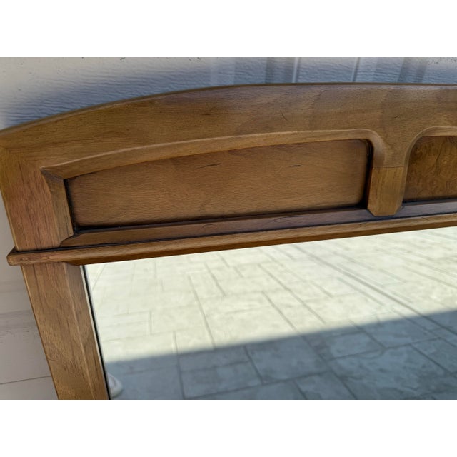 Beautiful, well-built vintage mirror from Sears' Symphony Collection, dated December 1964. Solid wood frame with a warm...