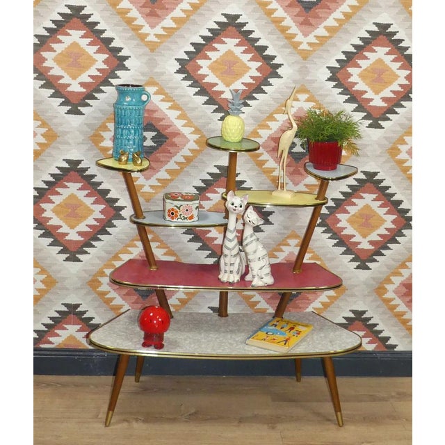 Large Colorful Flower Stand, 1950s For Sale - Image 10 of 14