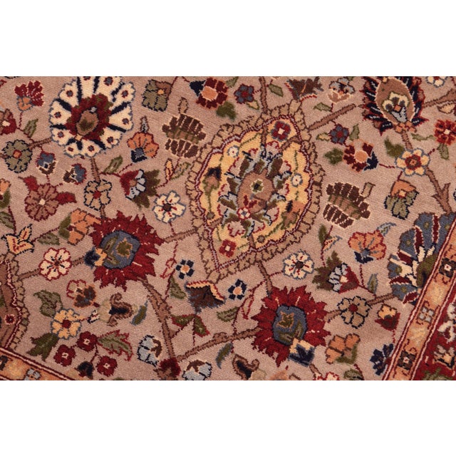 1990s Shabby Chic Floral 1990's Pak-Persian Gray/Red Wool Rug - 8'1'' X 10'4'' For Sale - Image 5 of 9