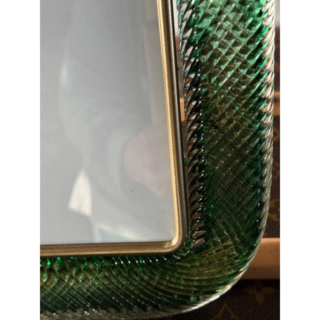 Olive Green Murano Glass Photo Frame, 2000s For Sale - Image 7 of 15