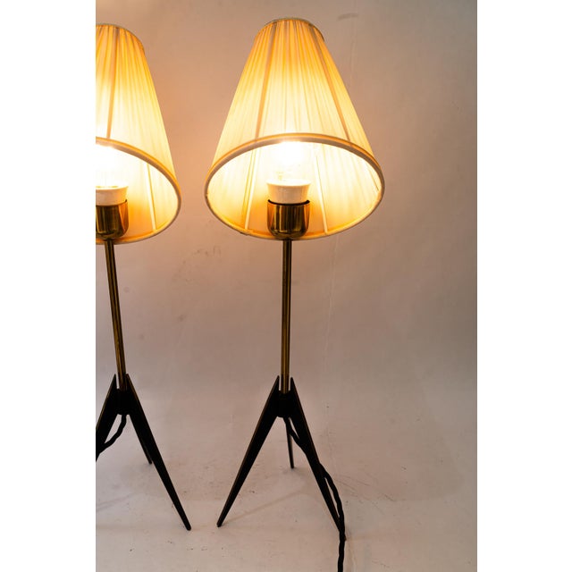 Vintage Table Lamps with Fabric Shades from J.T. Kalmar, 1950s, Set of 2 For Sale - Image 17 of 18