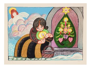Henry Heerup, Fairy Tales by H. C. Andersen, 20th Century, Lithograph