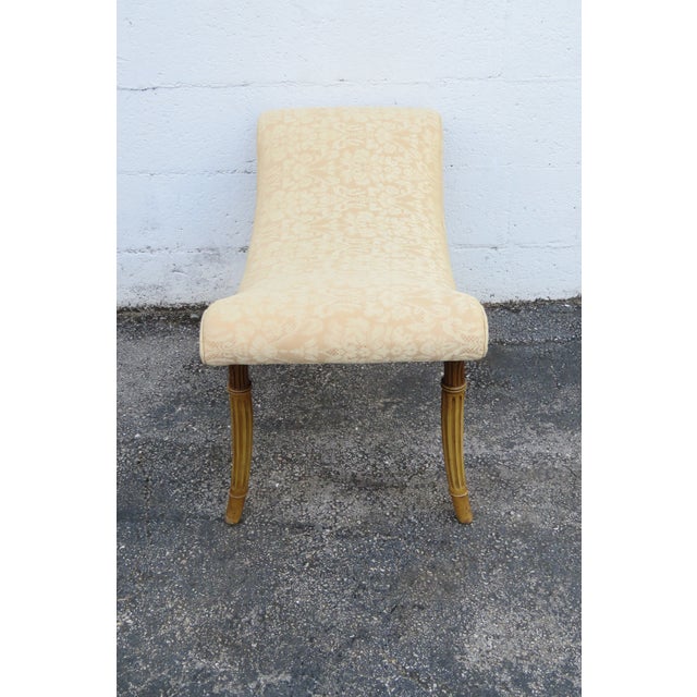 French Shabby Chic Painted Vanity Bedroom Bench Stool 6253 For Sale In Miami - Image 6 of 14