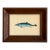 Original Handpainted Dolphin Painting in a Rustic Wooden Frame For Sale