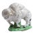 Mid-20th-Century Large Italian White Glazed Terracotta Ceramic Buffalo Bison Sculpture For Sale