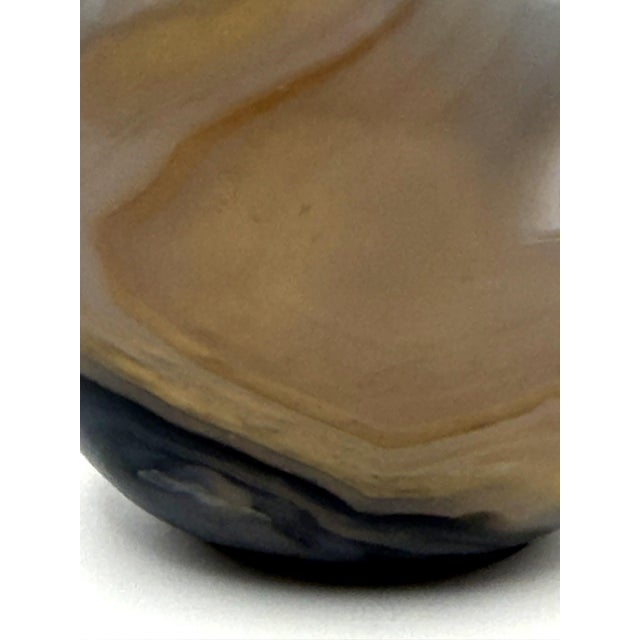 Vintage Well Hollowed Banded Agate Snuff Bottle For Sale - Image 10 of 14
