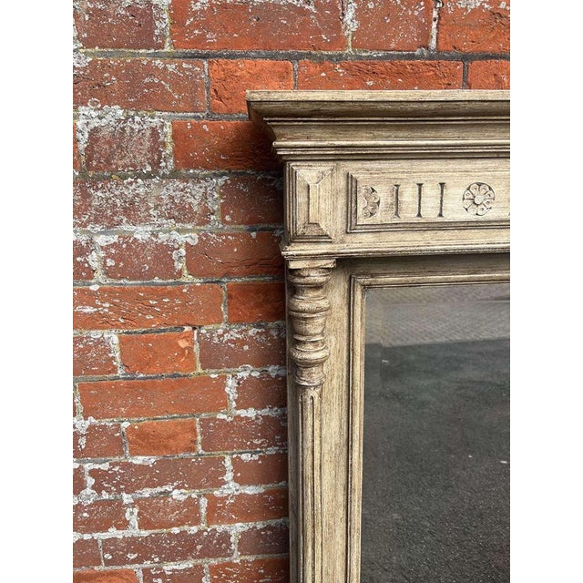 W: 96cm (37.8")h: 143cm (56.3")d: 13cm (5.1") a fabulous large antique french 19th century carved wood painted column...