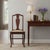 Brown 1960s Vintage Queen Anne Mahogany Side Chair, Brass Studs Beige Fabric For Sale - Image 8 of 11