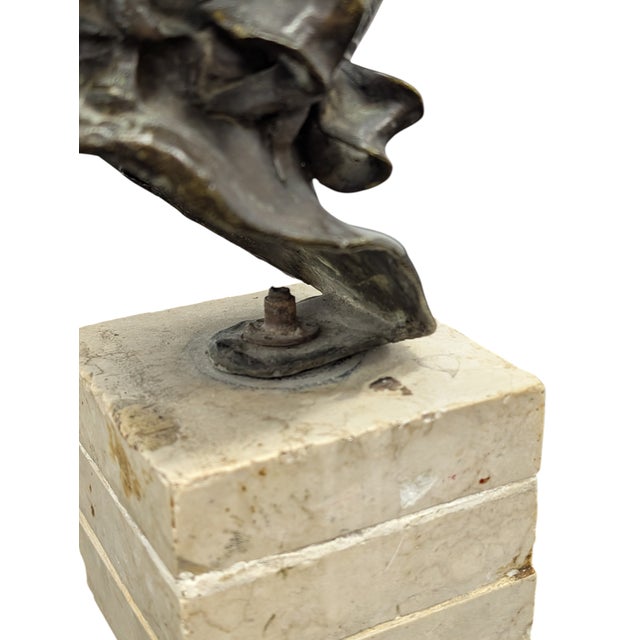 Metal Sculpture of a Blindfolded Goddess, Late 19th Century For Sale - Image 7 of 8