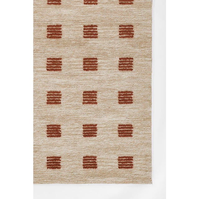 Brick Red Momeni Archer Geometric Rust Hand Tufted Area Rug 2' X 3' For Sale - Image 8 of 11