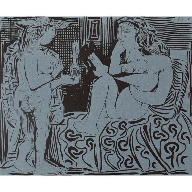 After Pablo Picasso, Two Women, Linocut For Sale - Image 4 of 4