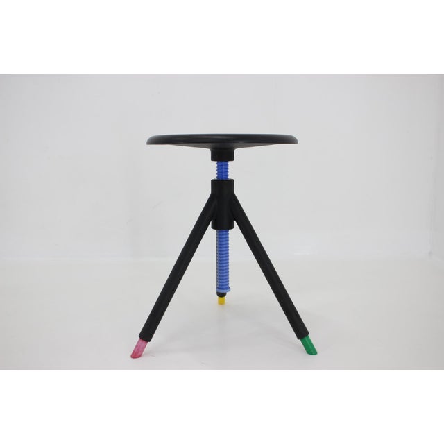 Table and Stools by Vico Magistretti, Italy, 1980s, Set of 5 For Sale - Image 16 of 18