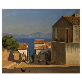 Maurice Blanchet, Sicily, Oil on Canvas, 1950s For Sale