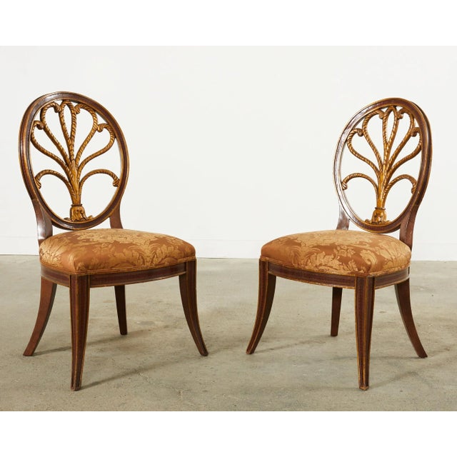 Rose Tarlow Set of Four Rose Tarlow Feather Chairs With Fortuny Seats For Sale - Image 4 of 12