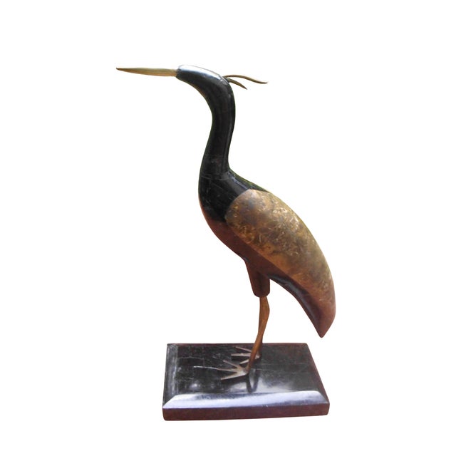 Crane Heron in Marble Mosaic, 1950s For Sale - Image 17 of 17