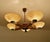 Large Art Deco Pendant Light in Wood and Glass, 1930s For Sale - Image 12 of 18