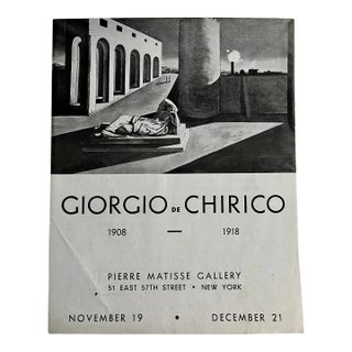 1940 Giorgio De Chirico Gallery Brochure Book For Sale