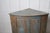 Wood Antique Swedish Folk Art Blue Corner Cabinet in Gustavian Style, 1800s For Sale - Image 7 of 9