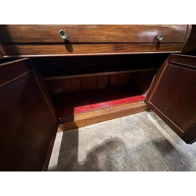 English Mahogany Cylinder Bookcase Circa 1860 For Sale - Image 13 of 14