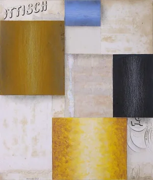 Fusion Series 1973 Collage on Watercolor Paper by Cecil Touchon