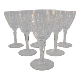 Stuart Crystal Claridge Pattern Wine Glass Set of 6 For Sale