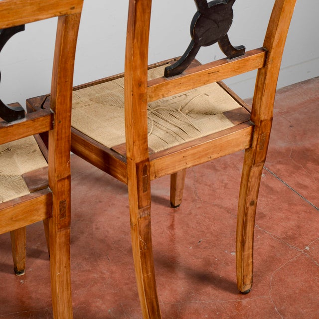 19th Century Wooden Chairs, Set of 4 For Sale - Image 16 of 18