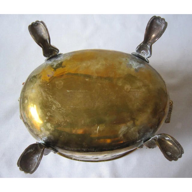English Footed Brass Cache Pot For Sale - Image 6 of 8