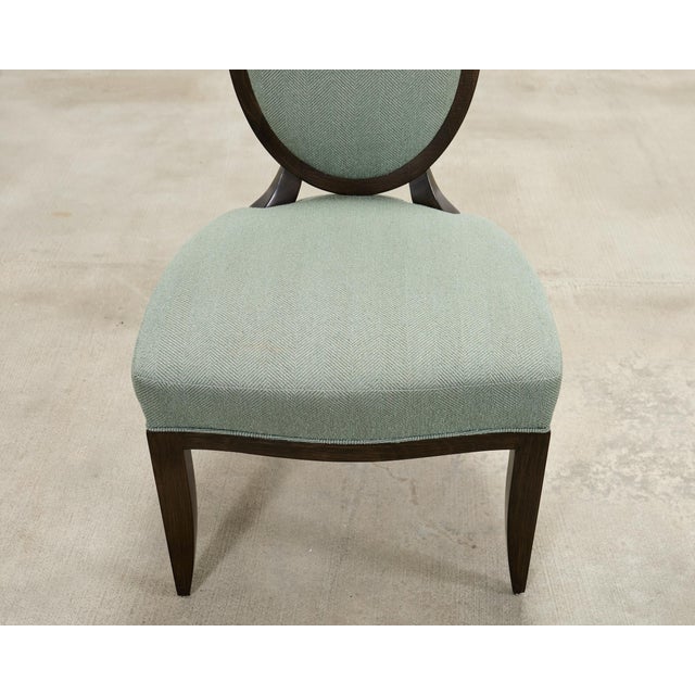 Set of Six Barbara Barry for Baker Oval X-Back Dining Chairs For Sale - Image 11 of 16