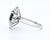 Metal 1990s Vintage Daisy Ring in 18 Carat Gold, Natural Sapphire and Diamonds, Size 4.75 For Sale - Image 7 of 11