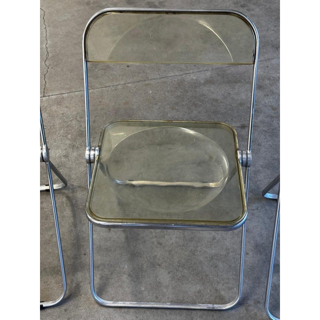 Plia Folding Chairs attributed to Giancarlo Piretti for Castelli, Italy, 1970s, Set of 3 For Sale - Image 16 of 18
