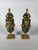 Pair of Louis XVI style green marble and gilt bronze cassolettes. The marble cassolettes are richly decorated with two...