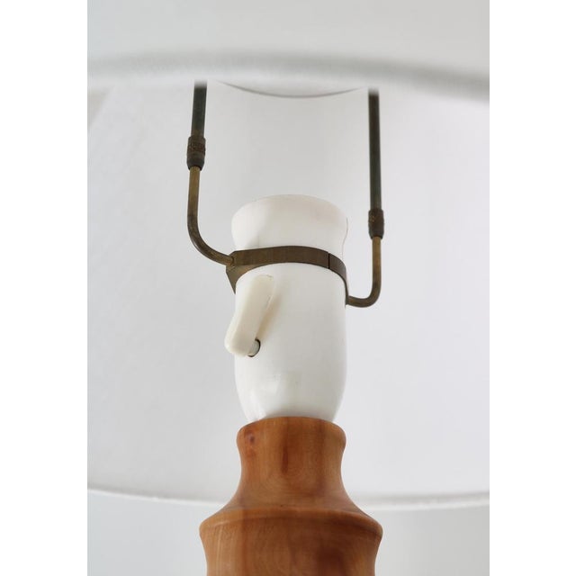 Wood Scandinavian Turned Wooden Table Lamp, Denmark, 1940s For Sale - Image 7 of 14