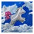 Sofía Cristina Jiménez, Silver Inflatable Unicorn in a Blue Sky Cloud Landscape, Acrylic Painting, 2024 For Sale
