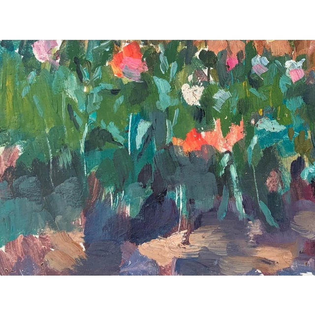 1960s Vintage Impressionist Oil Painting: Ukrainian Village Landscape, 1960s For Sale - Image 5 of 6