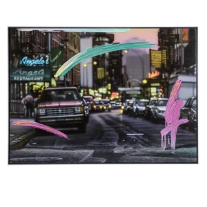 Pop Art Original Painting by Bruce Evans, Nocturnal Expressions, Angelo's, C.1989 Acrylic on Canvas