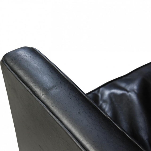2431 Lounge Chair in Black Leather by Børge Mogensen, 1980s For Sale - Image 6 of 18