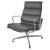 EA219 Soft Pad Chair in Soft Leather by Charles and Ray Eames for Vitra For Sale - Image 4 of 5