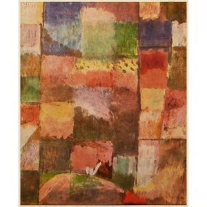 1969 After Paul Klee "Composition" Mid-Century Full Color Print
