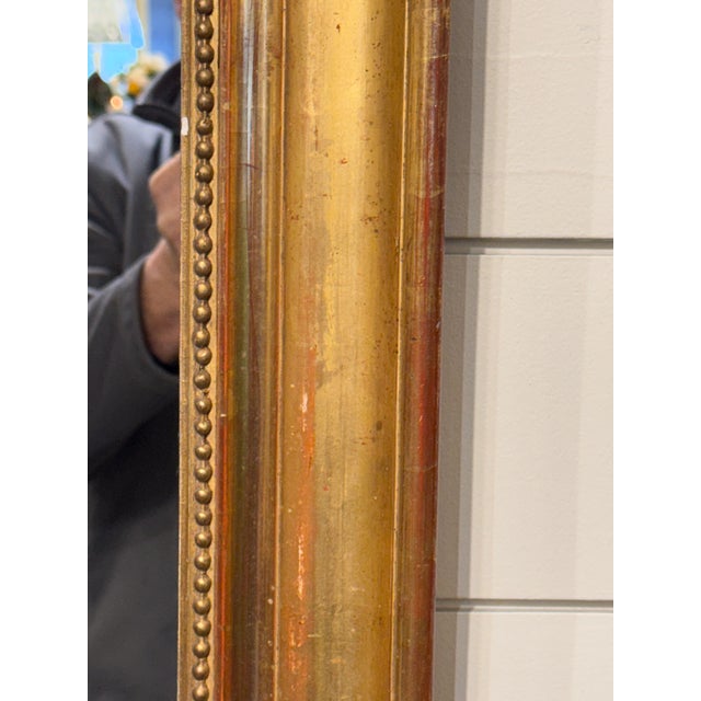 19th Century Gold Rounded Corner Mirror For Sale - Image 10 of 12