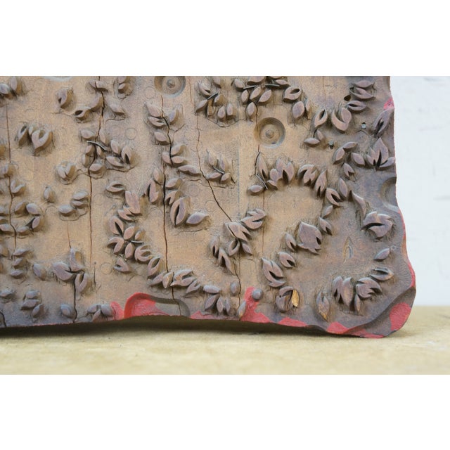 Mid 19th Century Antique French Wallpaper Printing Block Woodblock Stamp Press For Sale - Image 5 of 10