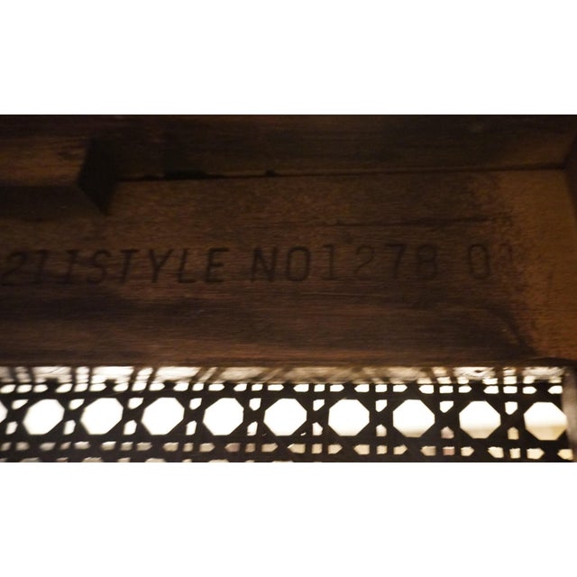 Altavista Lane Solid Walnut Rustic Traditional 55" Accent Coffee Table W. Glass Top 1278 For Sale - Image 11 of 11